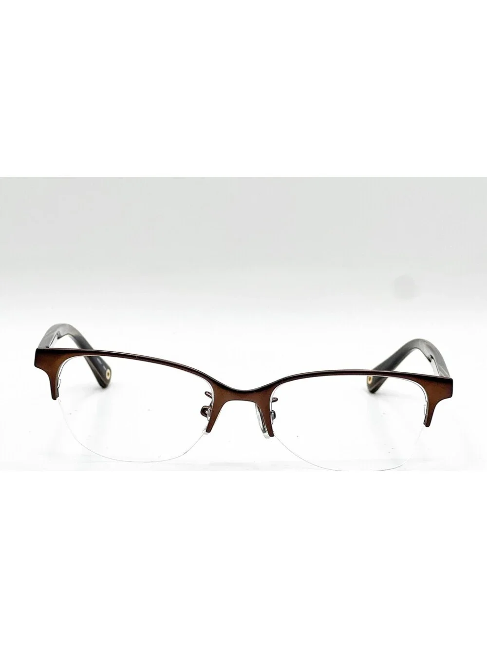 Coach HC 5047 9163 Satin Brown/Dark Brown Horn Authentic Eyeglass Frames 50-17
